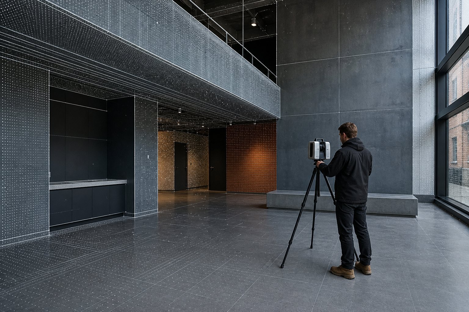 Representative laser scanning work for an existing building